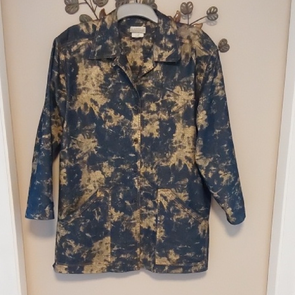Vintage Linda Lundstrom Denim & Gold Jacket